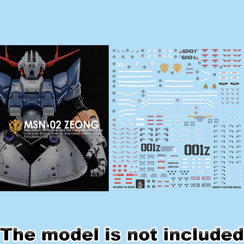 Model Kit Rg - Decalcomanie per Modellini RG 1/144 MSN-02